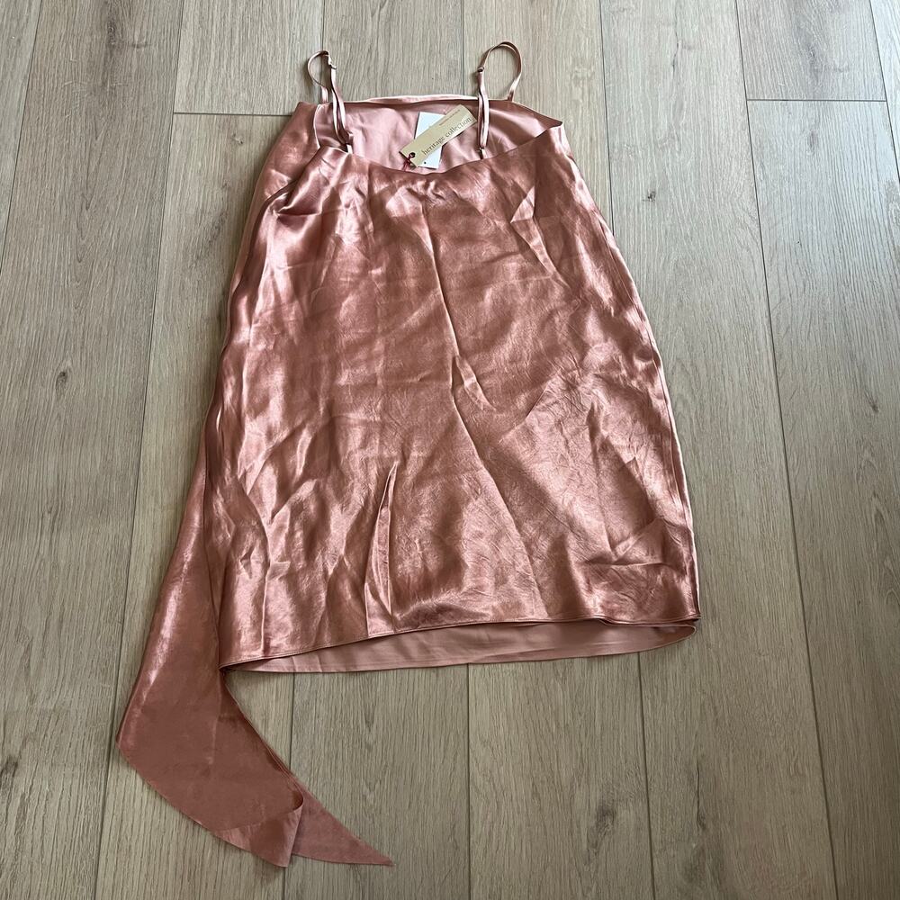 Banana Republic Heritage Collection Blush Side Ruffle Slip Dress Sz XS - Picture 3 of 8
